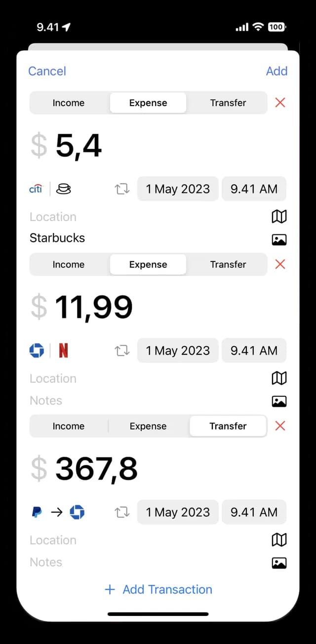 Budgetify - screen 1